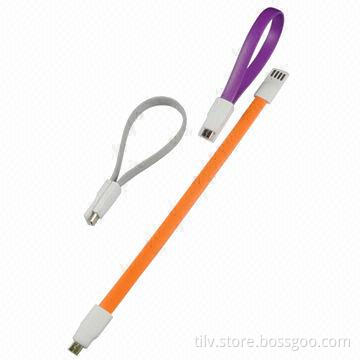 8-color Flat Magnetic USB Cable Charger for Mobile Phone/USB Cable for Samsung